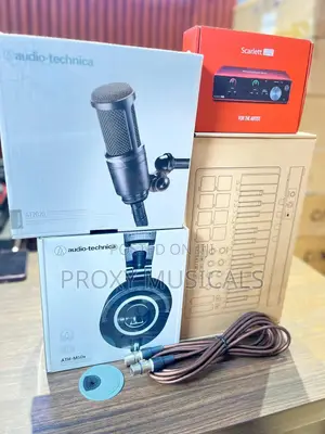 Scarlett 2i2, ATH M50x, AT2020 Mic, Mvave Midi Keyboard & Cable