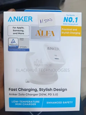 Anker Zolo Fast Charging 30w Pd 3.0, Stylish Design