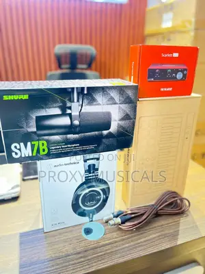 Shure SM7B Mic, Scarlett 2i2, ATH M50x, Mvave Midi Keyboard & Cable