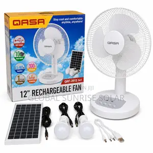 12 Inch Rechargeable Solar Fan