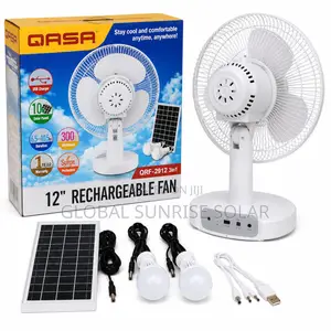 12 Inch Rechargeable Solar Fan