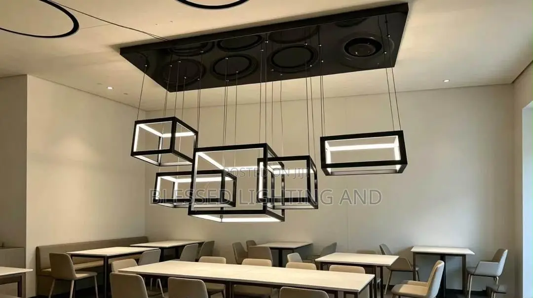 Size L120cm Modern Led Acrylic Cube Chandelier Light, for Dining, Kitc