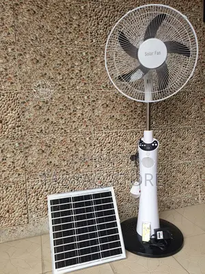 EST Solar Rechargeable Stand Fan| 16 Inch| 25 W| Bulb|remote|adapter