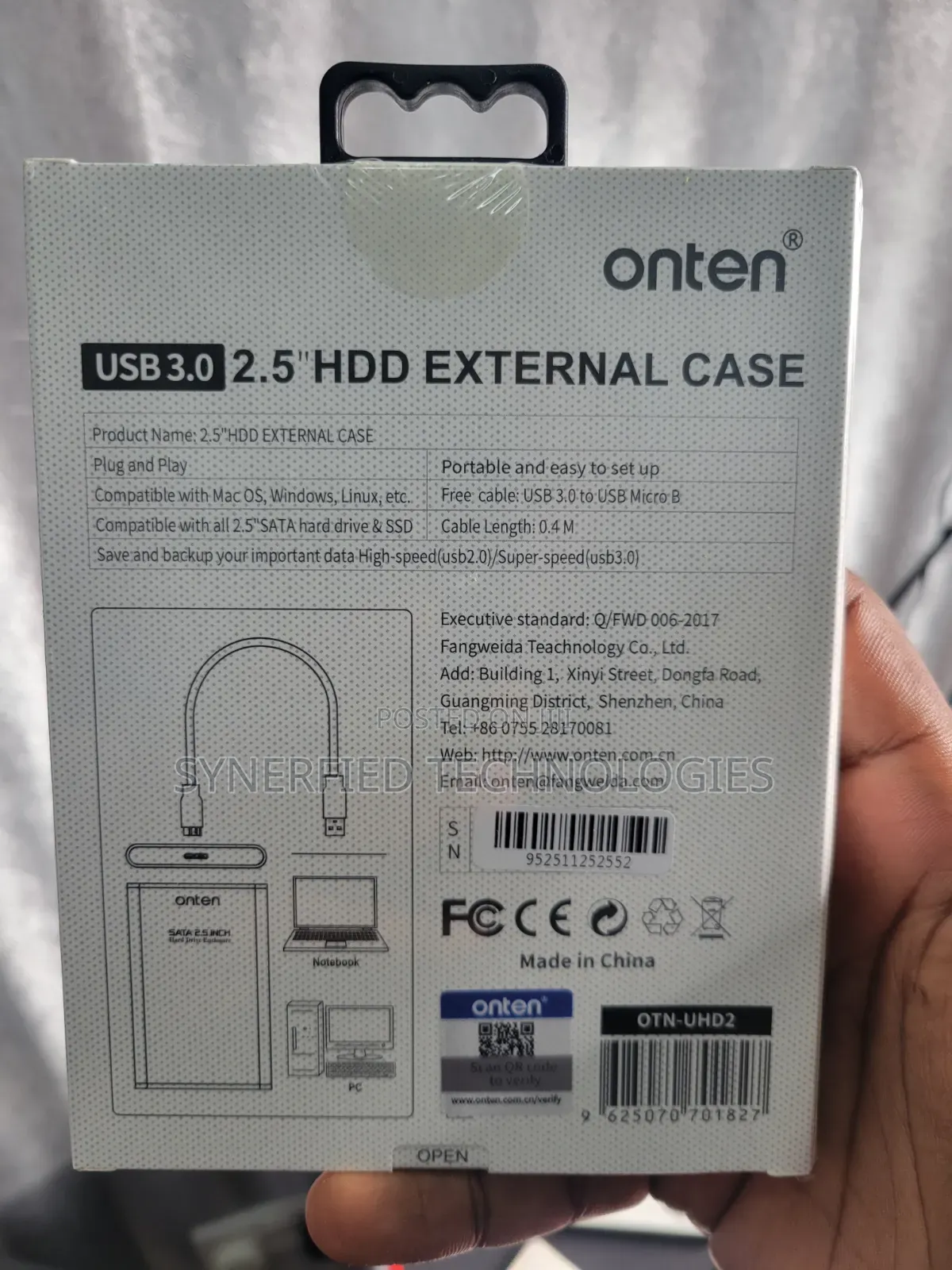 Onten USB 3.0 2.5" HDD Enclosure