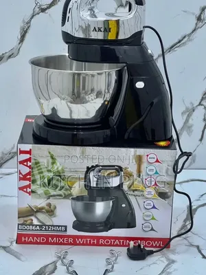 AKAI Hand Mixer With Rotating Bowl