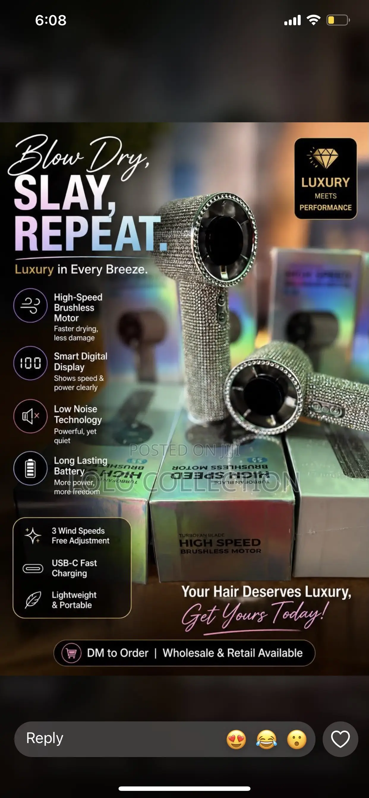 S5 Diamond-Studded Handheld Turbo Fan