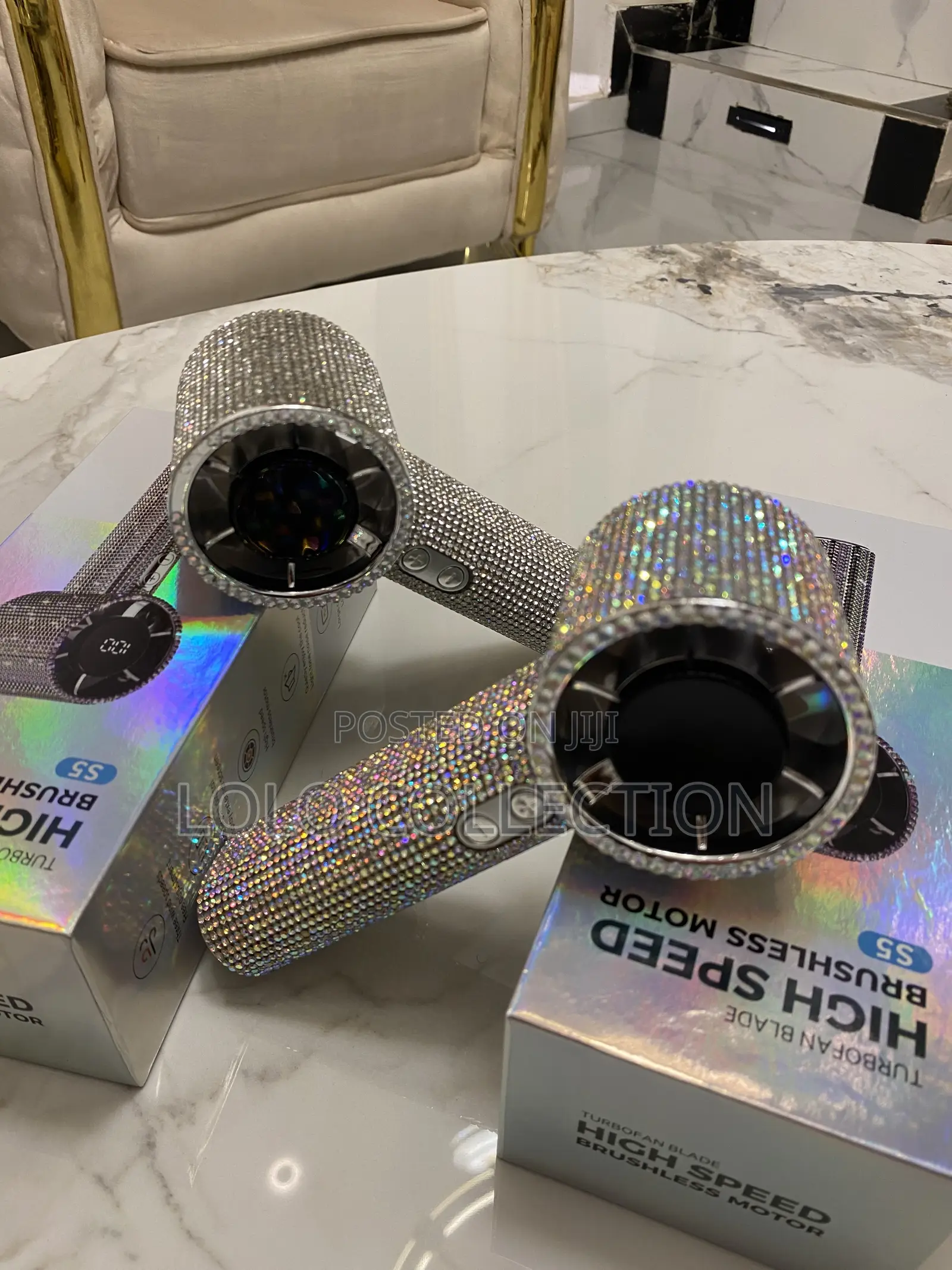 S5 Diamond-Studded Handheld Turbo Fan