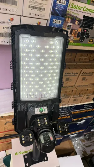Solar Streetlight Light 4G 12mp AOV PTZ Camera Eseecloud App-1200w