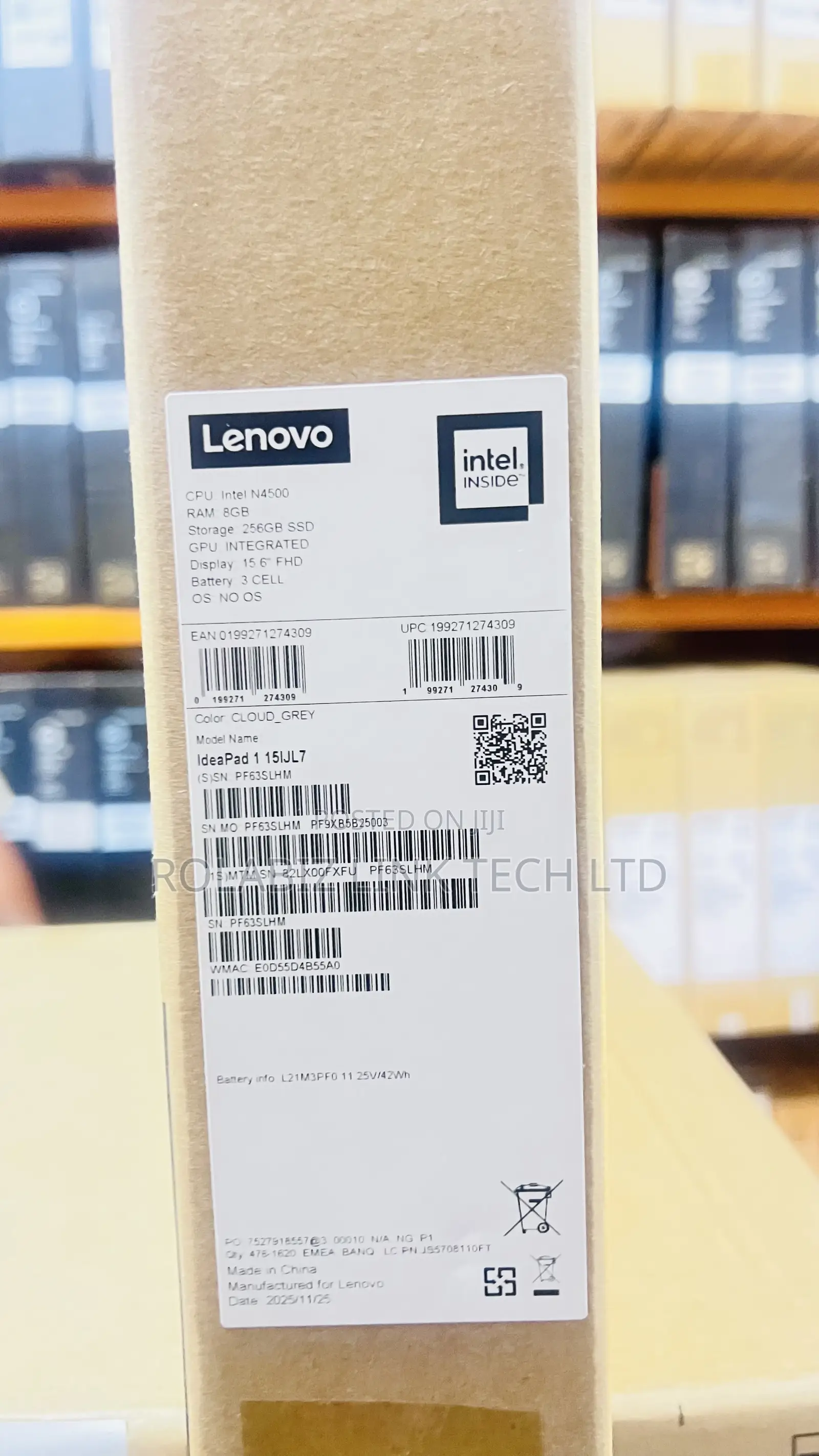 New Laptop Lenovo IdeaPad 1 8GB Intel Celeron SSD 256GB