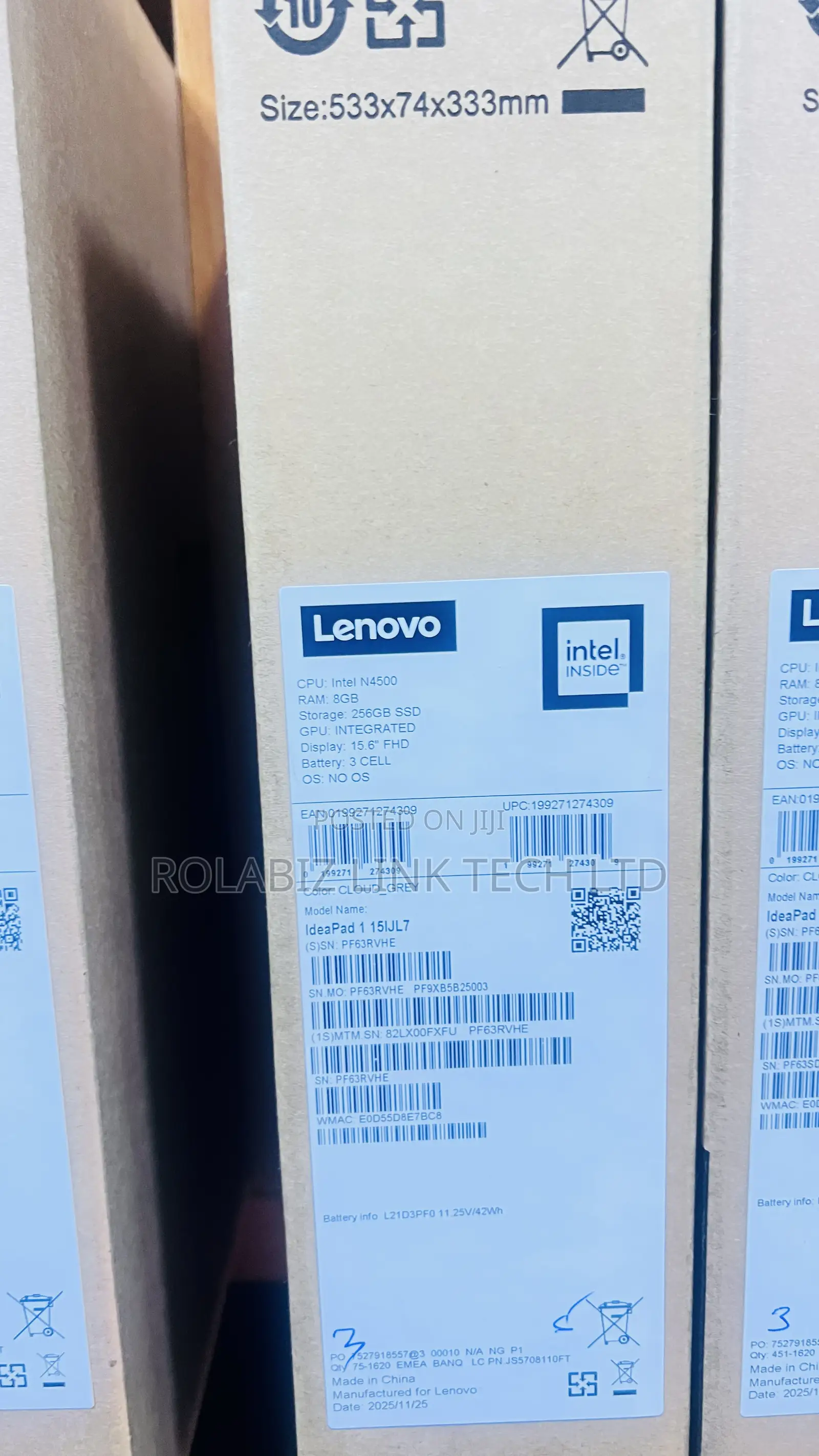 New Laptop Lenovo IdeaPad 1 8GB Intel Celeron SSD 256GB