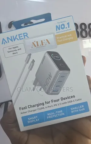 Anker Fast Charging for Four Devices (140w, 4-Poet, Pd 3.1)