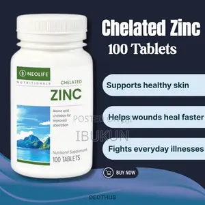 Chelated Zinc 100 Tablets for Everyday Wellness