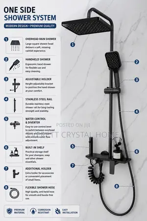 Shower Mixer Black