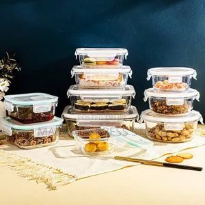 4in1 Lock Fresh Glass Bowl Set With Plastic Lid