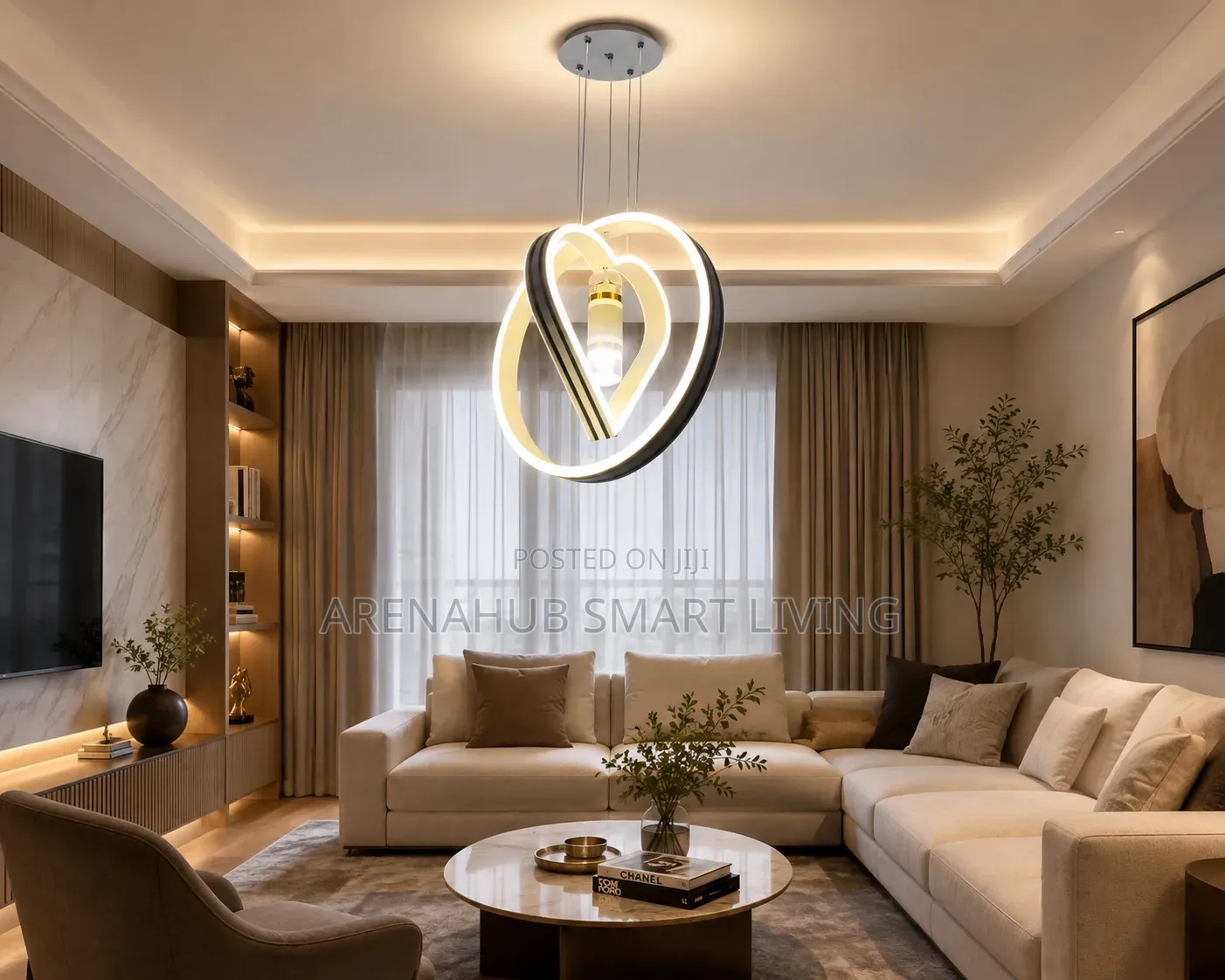 Modern LED Pendant Light Creative Hanging Light Irregular Streamlined