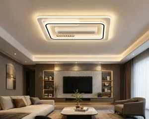 Modern Minimalist LED Ceiling Fan Light With Remote Control, Dimmable