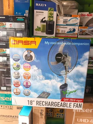 Qasa 18 Inches Rechargeable Fan
