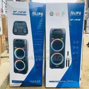 AILIPU SP-3121D Portable Rechargeable PA Speaker With 2 Wireless Mics
