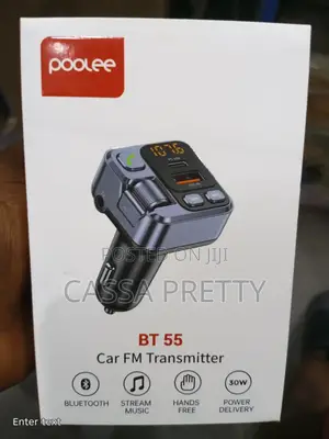 Poolee BT 55 Car FM Transmitter. Fast Charger.