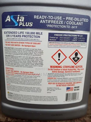 Antifreeze/Coolant for Honda and Acura, Nissan , Toyota and Lexus.