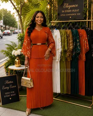 Elegant Women Miyaki Skirt and Blouse