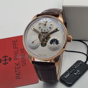 Original Quality Patek Philippe Male Watch Leather Strap Automatic