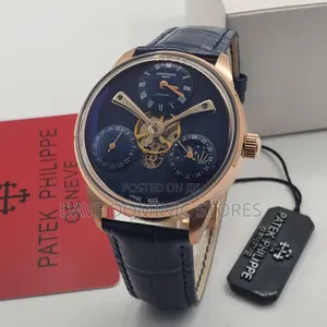 Original Quality Patek Philippe Male Watch Leather Strap Automatic