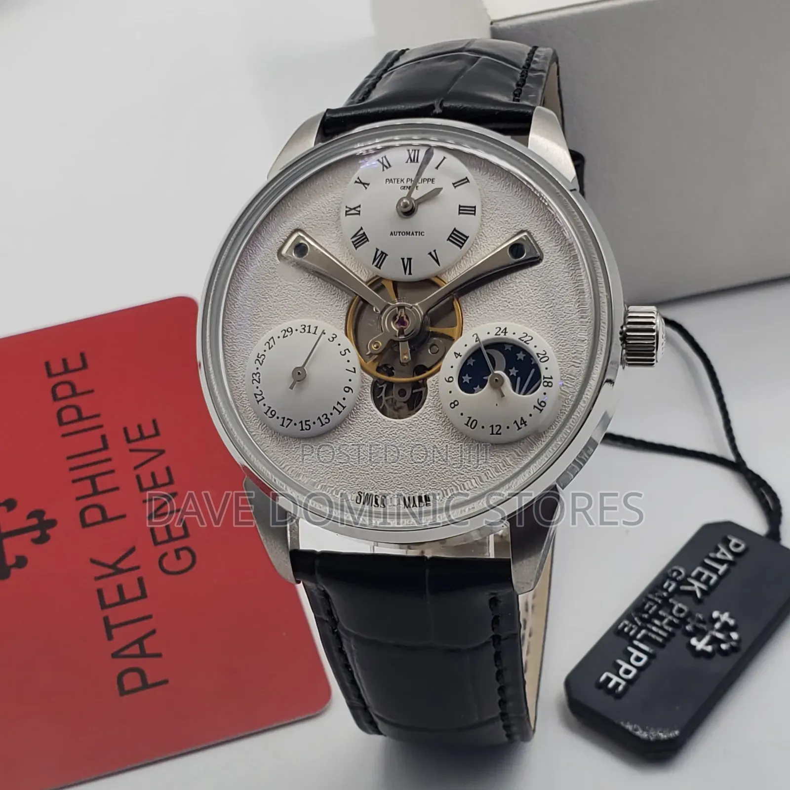 Original Quality Patek Philippe Male Watch Leather Strap Automatic