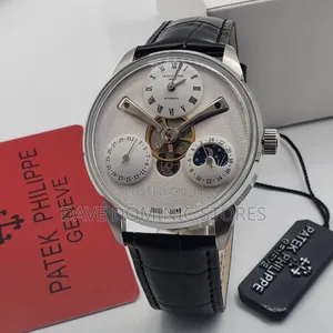 Original Quality Patek Philippe Male Watch Leather Strap Automatic