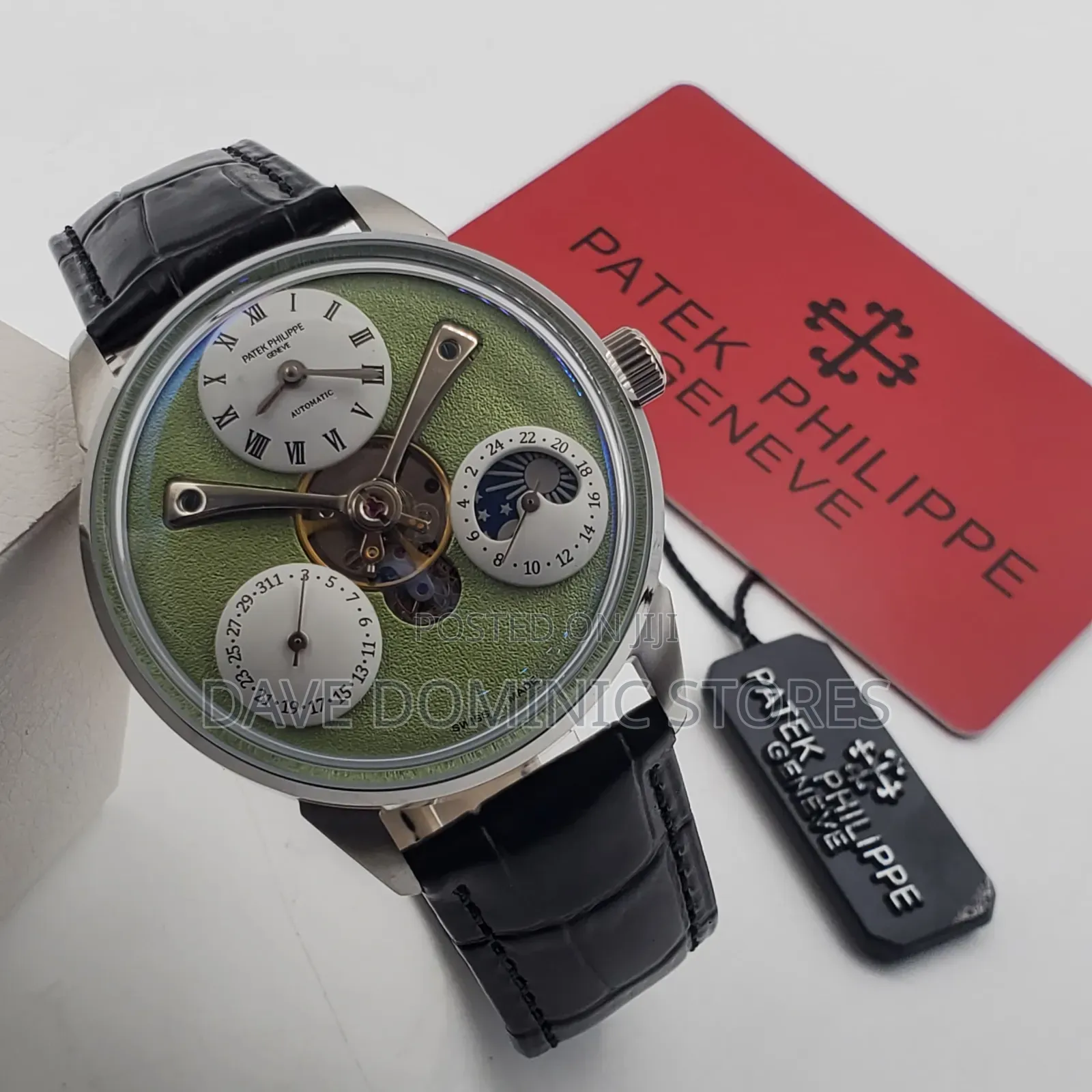 Original Quality Patek Philippe Male Watch Leather Strap Automatic