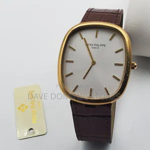 Original Quality Patek Philippe Male Watch Leather Strap (Battery)