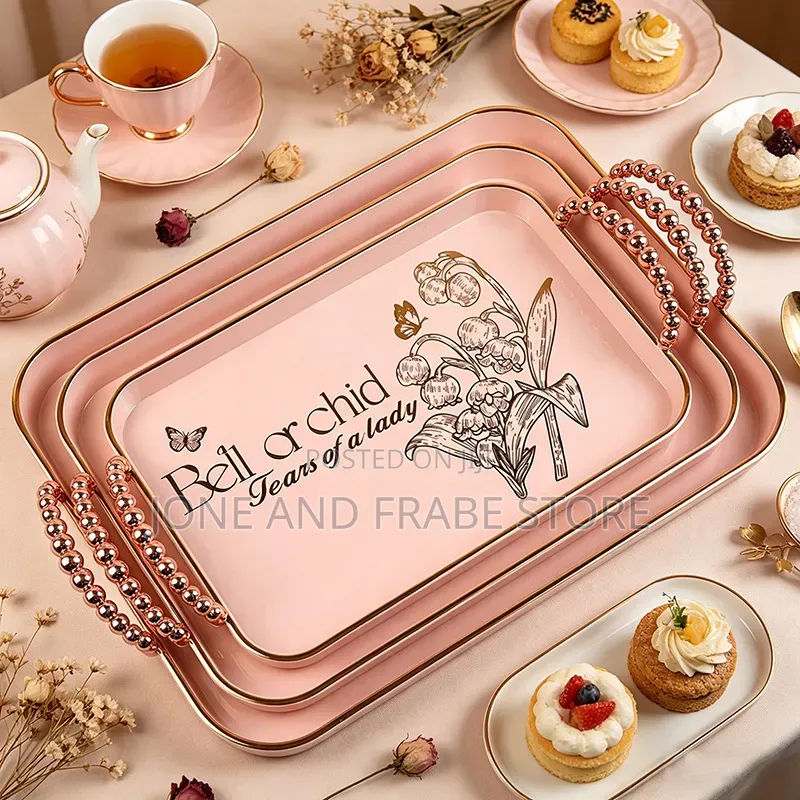 3 Sets Acrylic Serving Trays