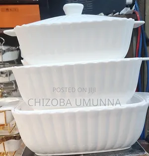 3 PCS White Dish Is Oval Shape Available