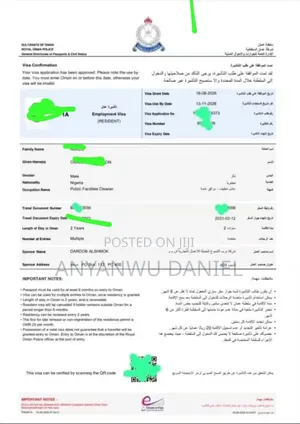 Tourism and Work Visa Oman