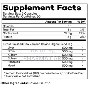 Organ Meat Blend Biomolecules - 180 Capsules