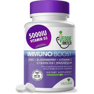 Immune Booster 60 Tablets Zinc + Vitamins C -D3-Elderberry Extract