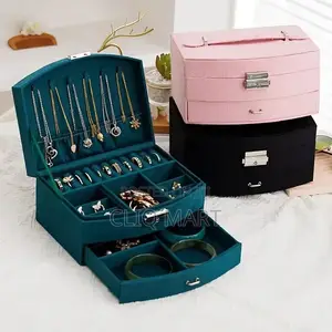 2-Layer Jewelry Box – Travel Organizer for Rings Earrings Necklaces