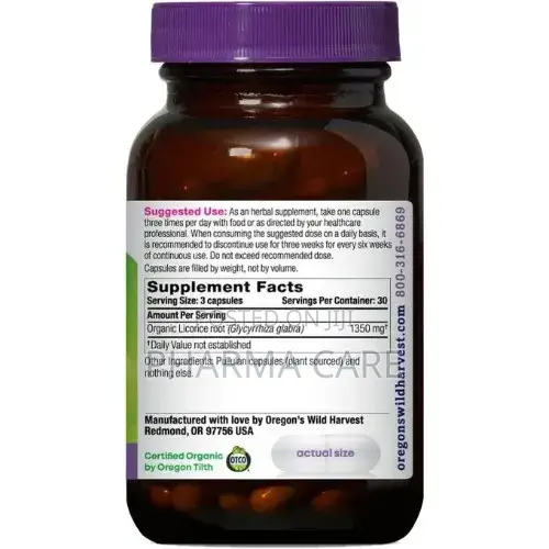 Organic Licorice Root Capsules 90 Count