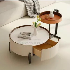 Elegant Center Table With Drawers and Extensions