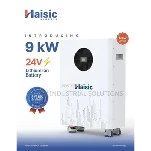 Haisic 9KWh 24V Lithium-Ion Battery (9kWh, LifePo4, 5-Year Warranty)