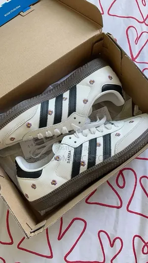 Customised Adidas Samba Sneaker in White Color ( Triple Colored)
