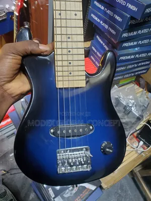 Blue 30-Inch Mini Electric Guitar.