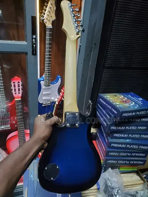 Blue 30-Inch Mini Electric Guitar.