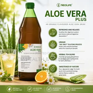 Aloe Vera Plus Orange – 1 Litre: Soothing and Energising Drink