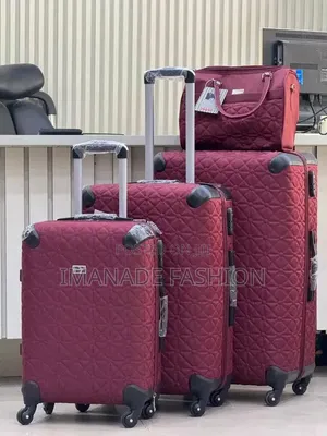 4-Piece Quilted Travel Luggage Set