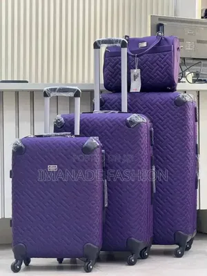 4-Piece Quilted Travel Luggage Set