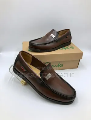Clarks Leather Loafers Black/Brown Size 40-46