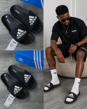 Black Adidas Adilette Slide Sandals
Size 40-45