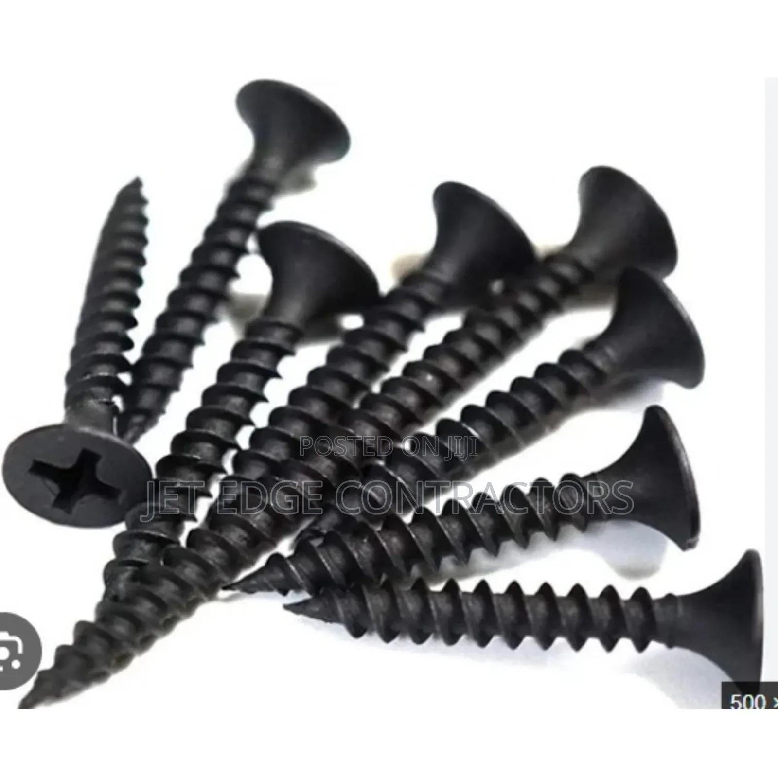 6 by 2inch Black Screw