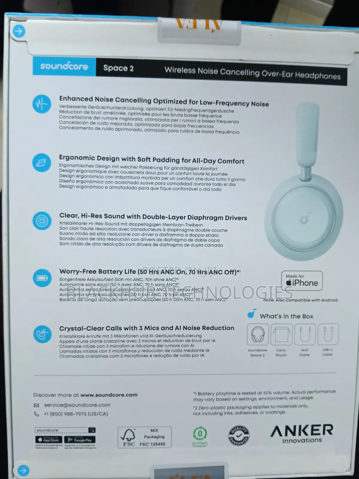 Anker Soundcore Space 2 Headset ANC